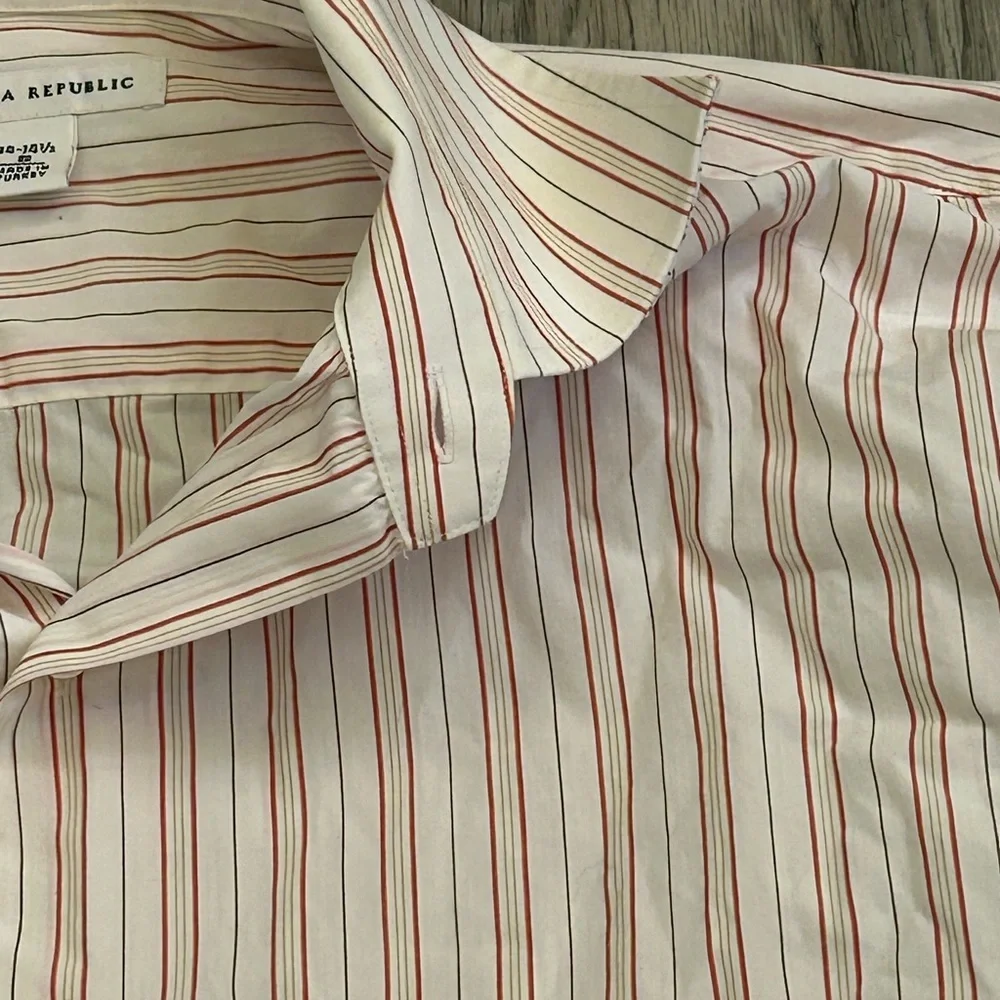 Banana Republic Men's Pink Striped Button Down Shirt Sz‎ S (14/14.5)